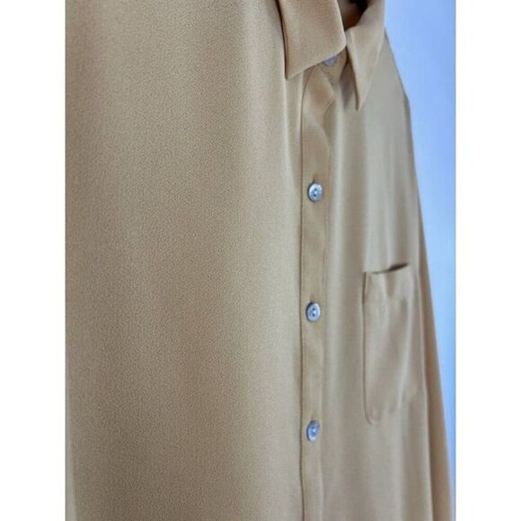 J. Jill Women's Petite Large Yellows Blouse Button-Up Shirt Long Sleeve - Picture 9 of 10